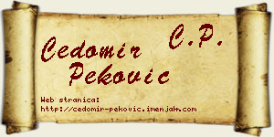 Čedomir Peković vizit kartica